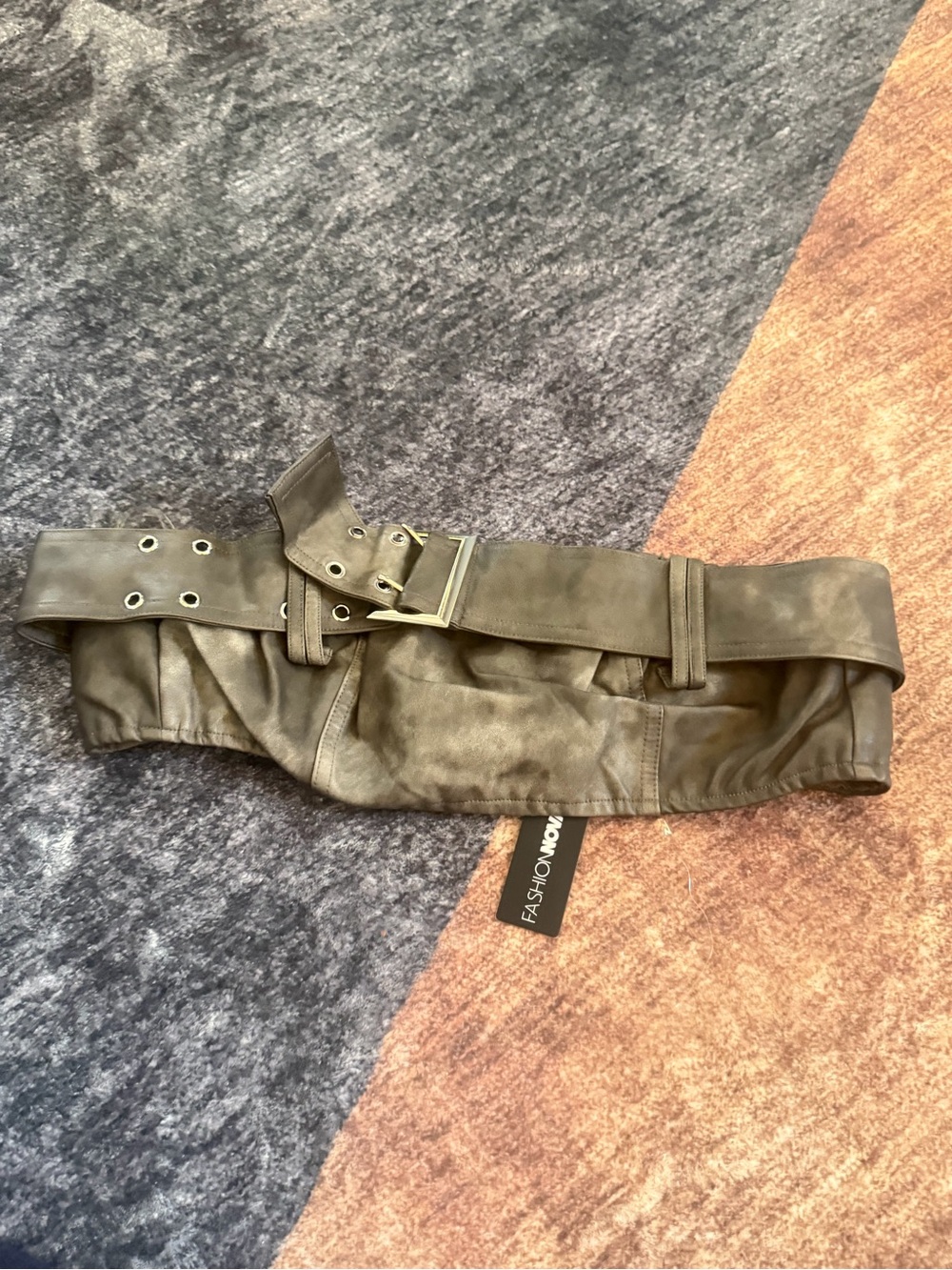 NWT Fashion Nova Olive Green Bandeau Top